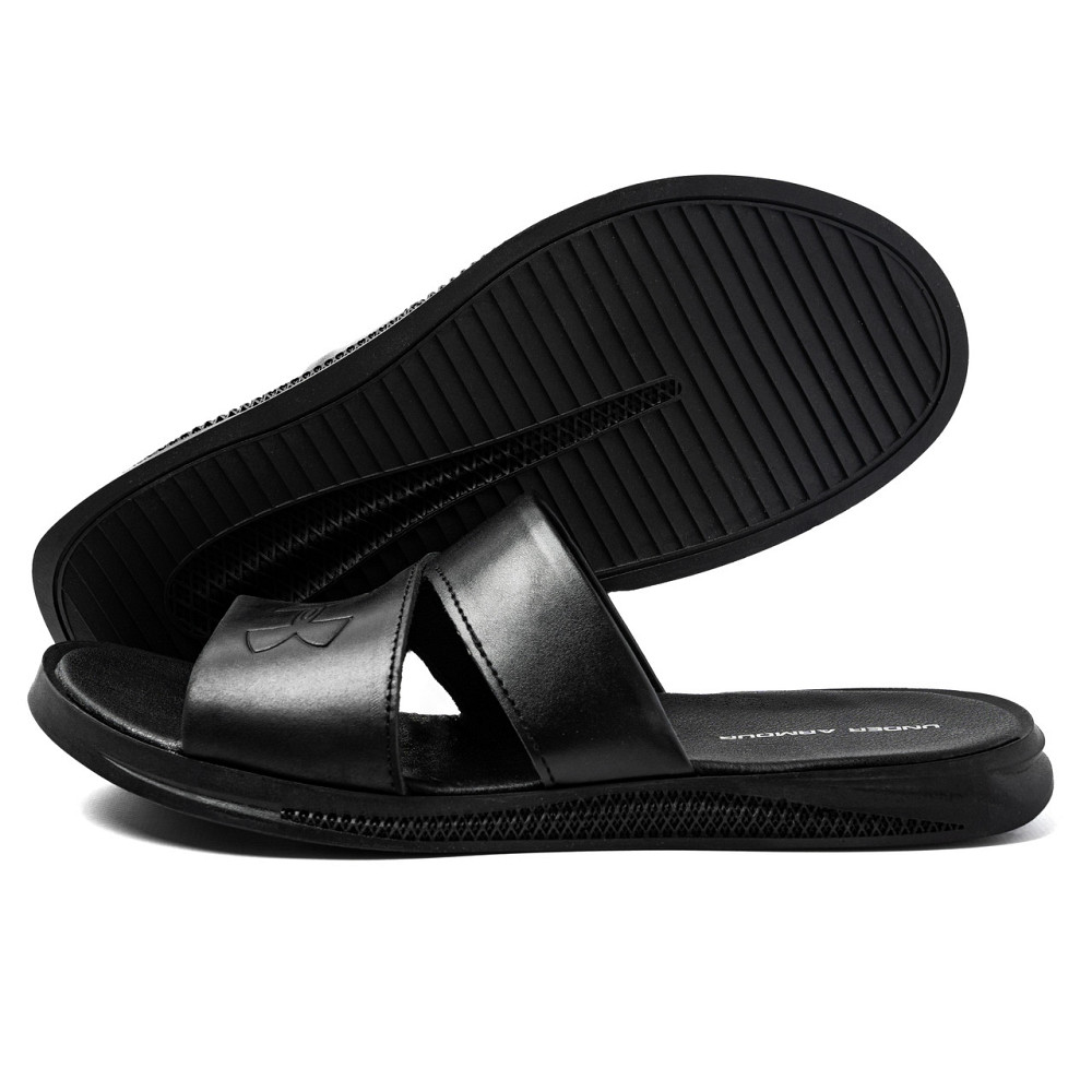 Мужские кожаные  летние шлепанцы-сланцы Under Armour Киев - изображение 1