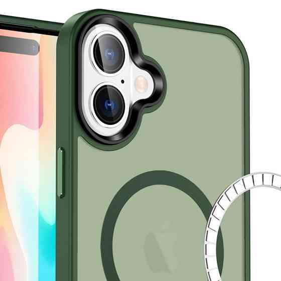 TPU+PC чехол Metal Buttons with MagSafe Colorful для Apple iPhone 16 (6.1") Херсон
