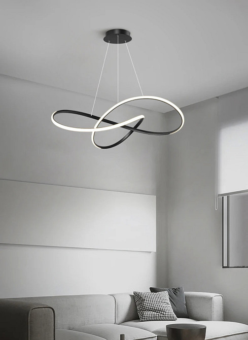 Люстра стельова LED 903-450-bk-k Чорний 30-150х52х52 см. Киев - изображение 1