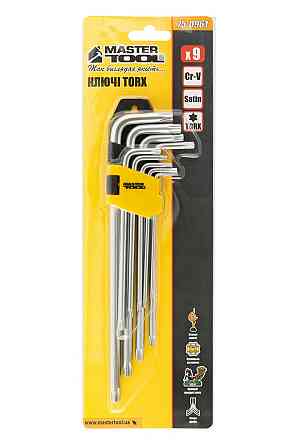 Ключи TORX MASTERTOOL CrV Т10/Т50 90/227 мм набор 9 шт 75-0961 Харків