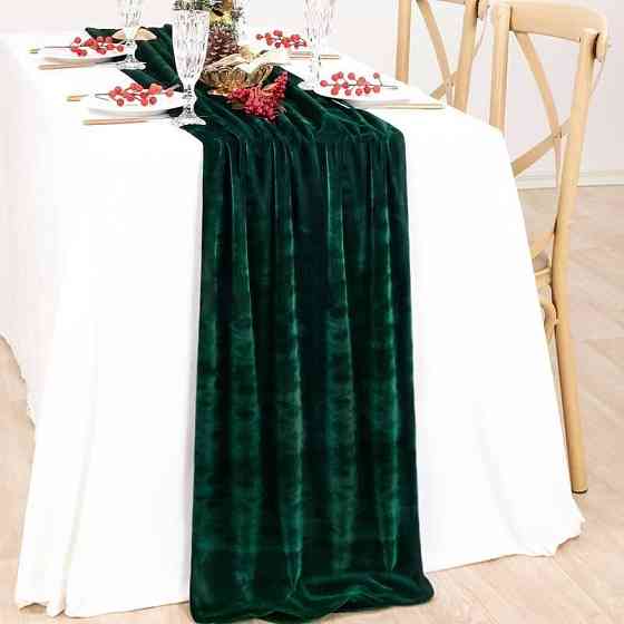 Дорожка-раннер бархатная Leeseph 300 см зелёная Одесса