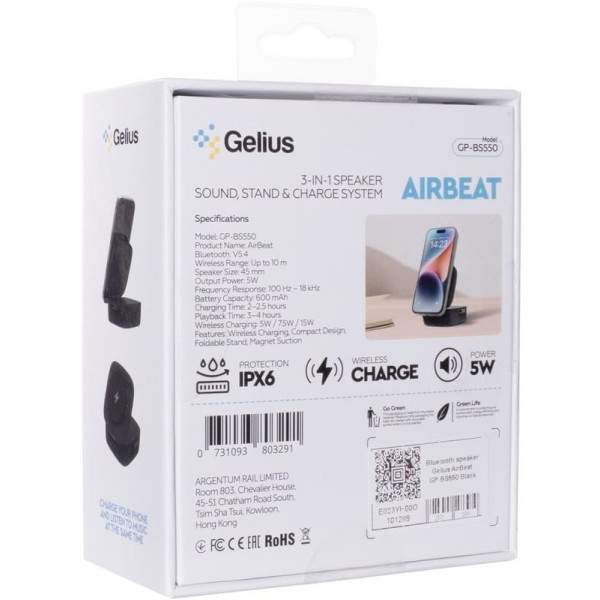 Колонка Bluetooth Gelius AirBeat GP-BS550 Black Харків - зображення 5