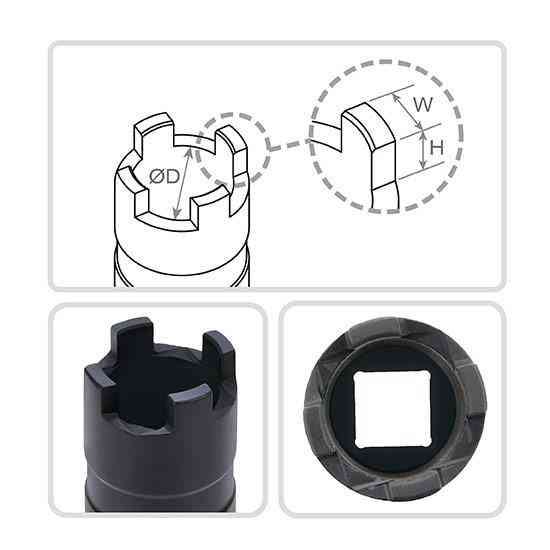 Головка 1/2" для клапана дизельной форсунки MAN, Mercedes-Benz, Scania TOPTUL JDEF1629 Харків