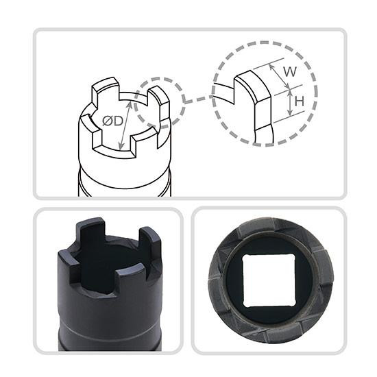 Головка 1/2" для клапана дизельной форсунки MAN, Mercedes-Benz, Scania TOPTUL JDEF1629 Харків - зображення 2
