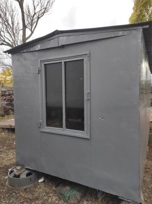 Вагончик кунг бытовка утепленный c окнами, внутри стеллажи и буржуйка Кременчук - зображення 1