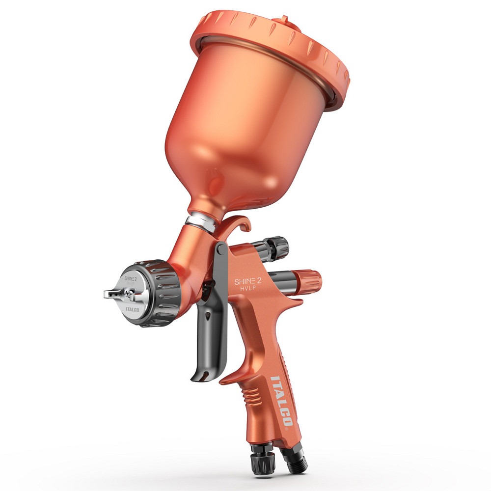 Пистолет окрасочный пневматический HVLP верх.пласт.бачок 600мл, форсунка-1,4мм ITALCO SHINE-2-1.4 Харьков - изображение 1