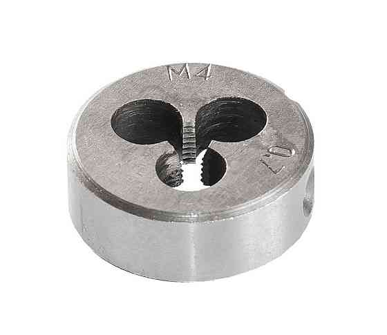 Плашка для нарезания резьбы MASTERTOOL M4х0,7 мм 9ХС DIN 233 15-0041 Харків