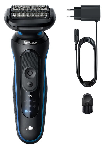 Электробритва Braun Series 5 52-B1000s черная с синим Київ - зображення 1