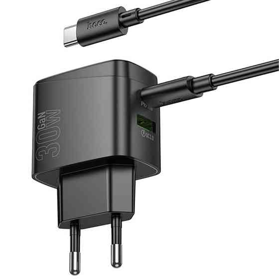 СЗУ Hoco CS61A Bright PD30W+QC3.0 (1USB-A/1C) + кабель Type-C to Type-C Херсон