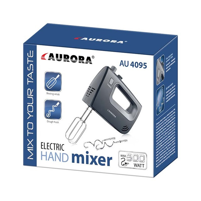 Миксер ручной Aurora 4095AU 500 Вт черный Київ - зображення 2