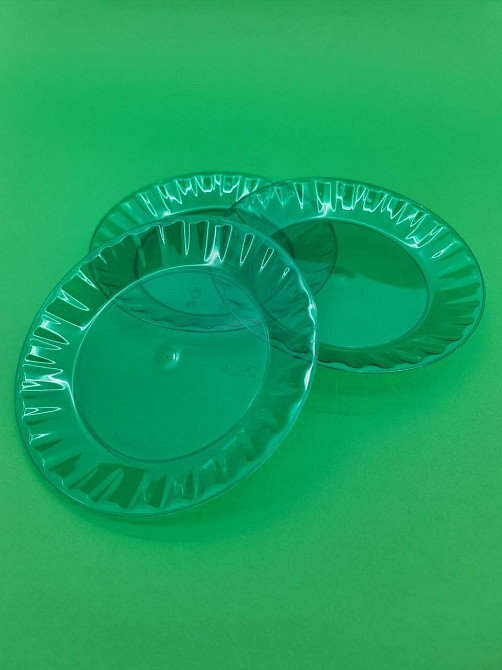 Стекловидная тарелка зеленая 160мм, Юнита, 10 шт\пач Харків - зображення 3