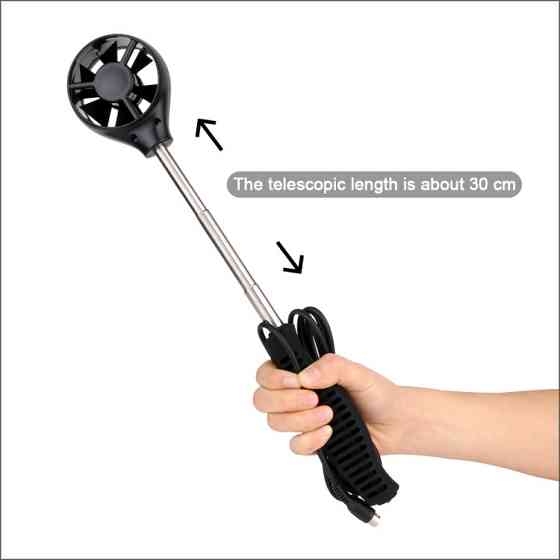 Анемометр профессиональный USB 0,3-45м/с, 0-45°C BENETECH GT8907 Харків