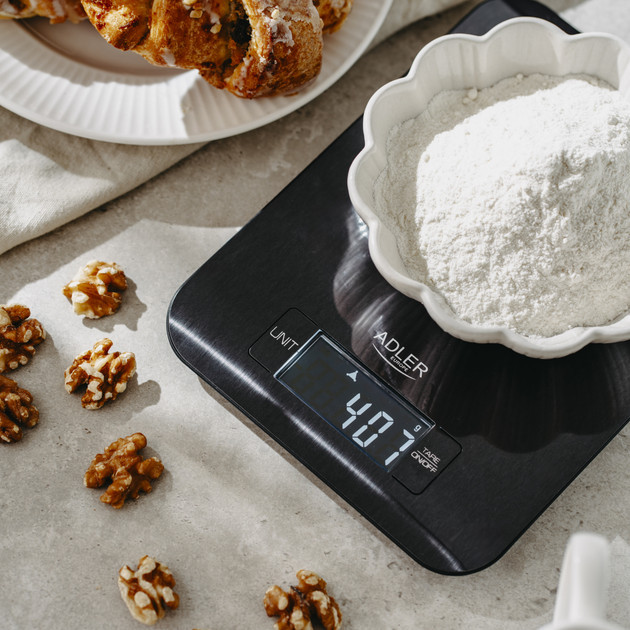 Весы кухонные Adler AD 3183 black 5 кг черные Київ - зображення 10