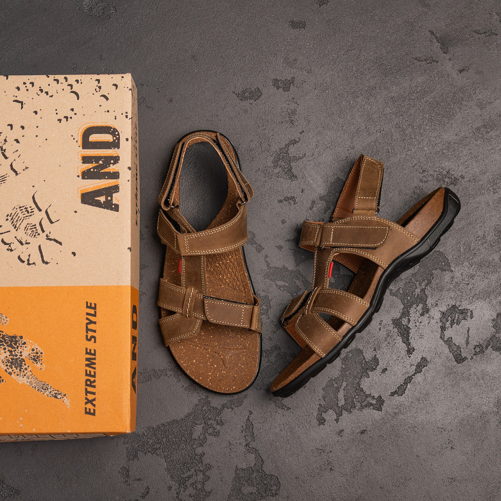 Мужские кожаные сандалии Antec Olive Киев - изображение 9