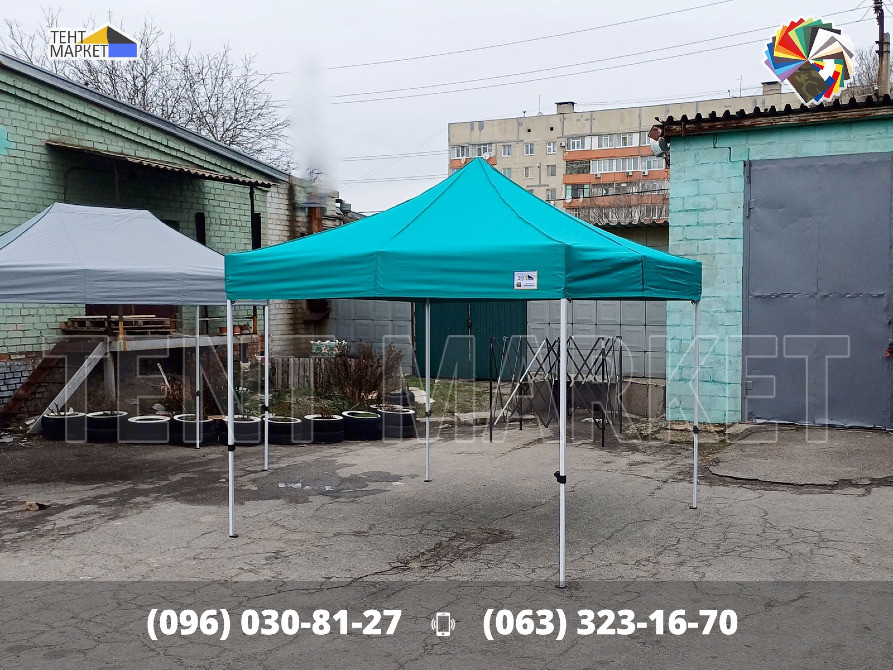 Тент купол 3х2 Бірюзовий брезент на китайский намет. Тенти шатри намет Виготовлення пошитття Продаж Запорожье - изображение 2