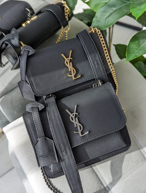 Стильна жіноча сумка крос боді AN114 Yves Saint-Laurent LUX чорна Одеса - зображення 1
