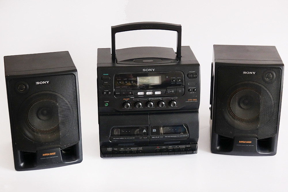 Двокасетний музичний центр SONY колонки, FM, CD, касетний Вишгород - зображення 1