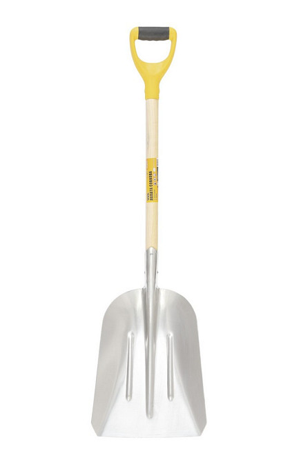 Лопата совковая MASTERTOOL 280х380х1100 мм снег/зерно из алюминия с деревянной ручкой и держаком 14- Харків - зображення 1