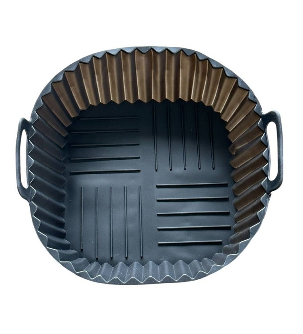 Форма в аерогриль квадртаная силиконовая 19151 22х22х7  см черная Київ - зображення 2