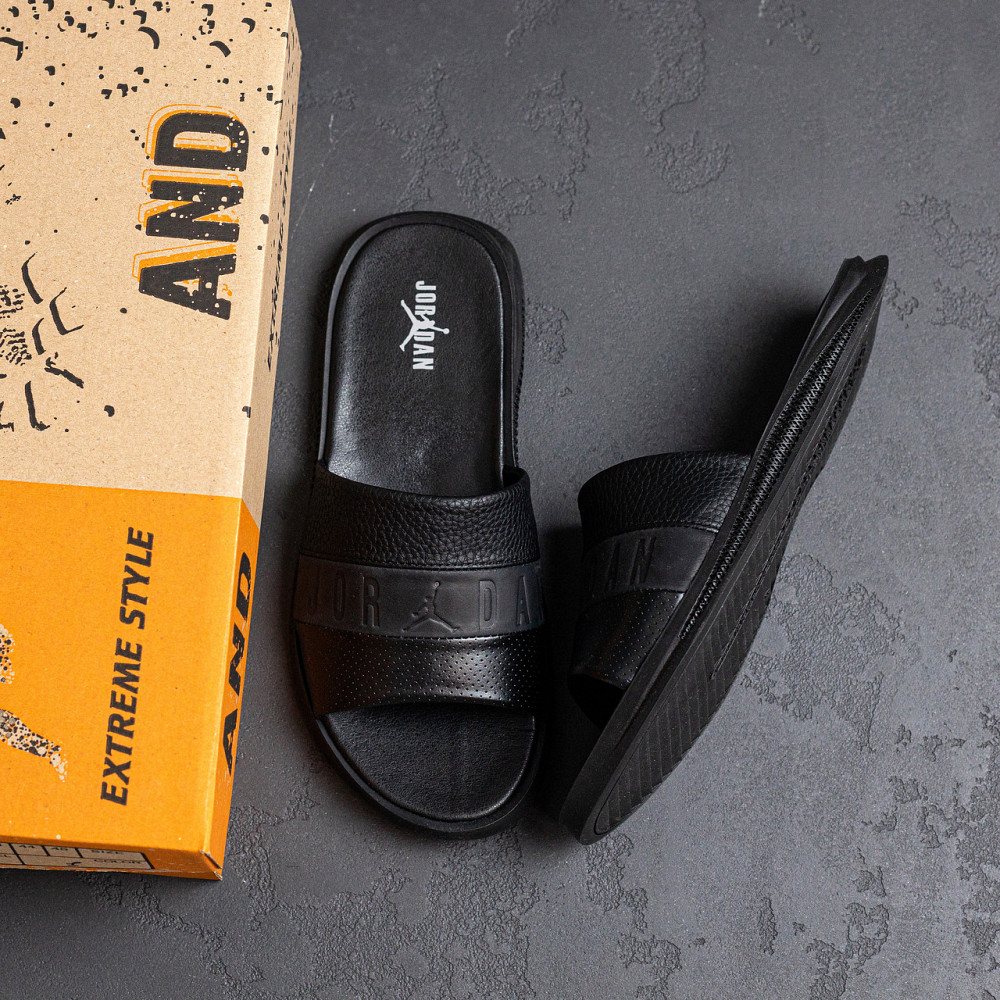 Мужские кожаные  летние шлепанцы-сланцы Jordan Київ - зображення 7