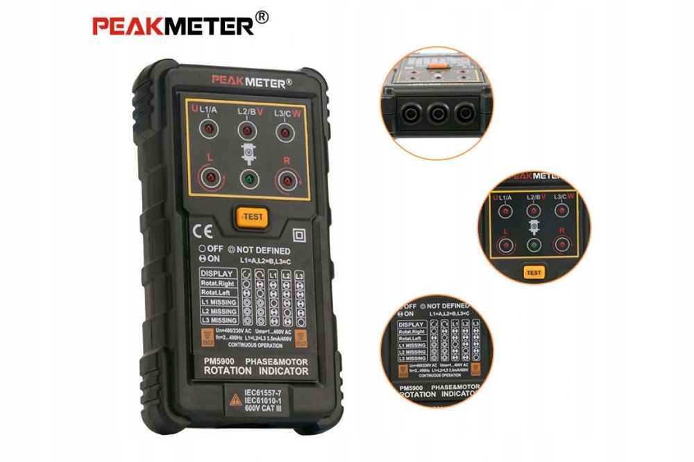 Тестер чередования фаз PeakMeter PM5900 Харків - зображення 9