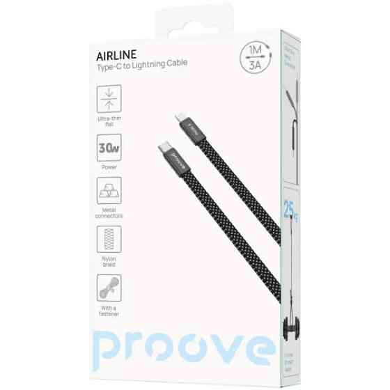 Кабель Proove AirLine Type-C to Lightning 30W 1m Black (CCAI30002101) Харків