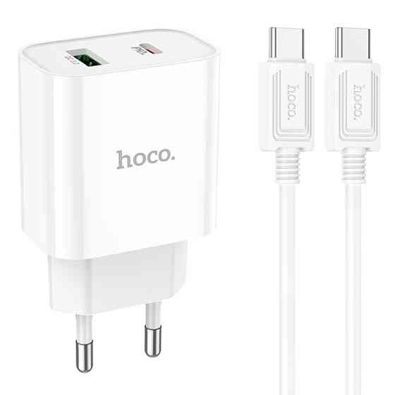 СЗУ Hoco C80A Plus Rapido PD20W+QC3.0 (1USB-A/1C) + кабель Type-C to Type-C Херсон