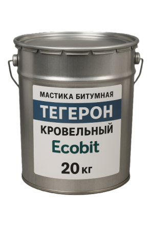 Тегерон Покрiвельний EКОБIТ - покрівельна бітумна мастика вiдро 20 кг Днепр
