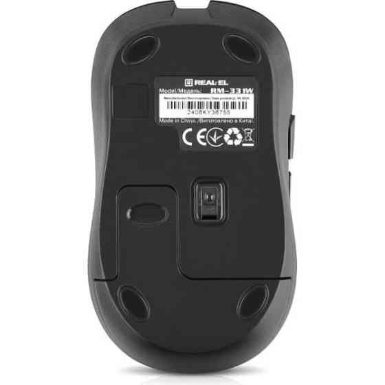 Мишка REAL-EL RM-331 Wireless Black (EL123200044) Харків
