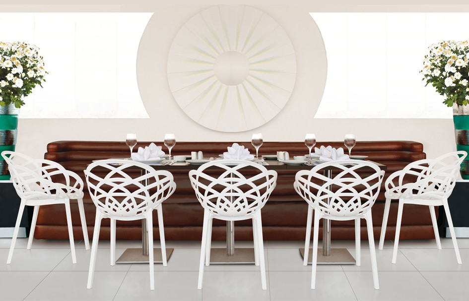 Кресло Papatya Flora прозрачно-красное сиденье, низ белый Київ - зображення 3