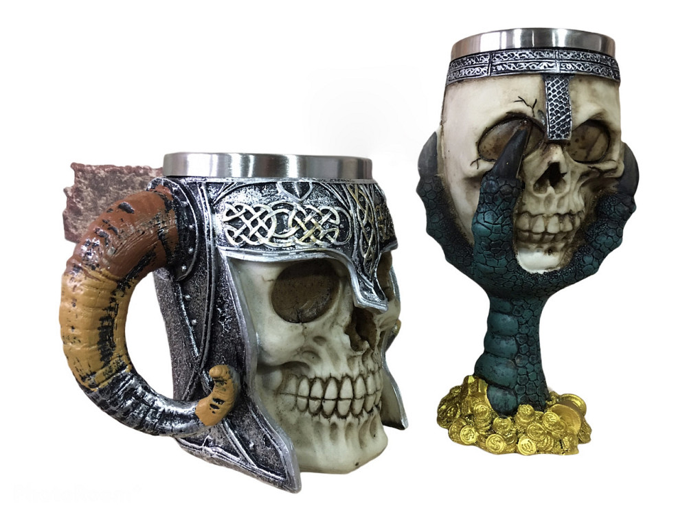 Подарочный набор Чашка Бокал 3 1927 Череп Лапа Дракона Подарок (код 00509) Київ - зображення 4