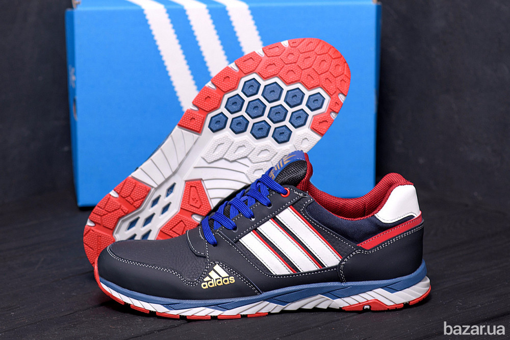 Мужские кожаные кроссовки Adidas Tech Flex Blue Київ - зображення 7