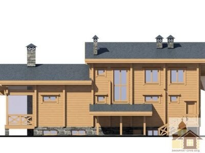 Купити зруб котеджу з рубаною стіною — Закарпат Зруб-Буд Одеса - зображення 1