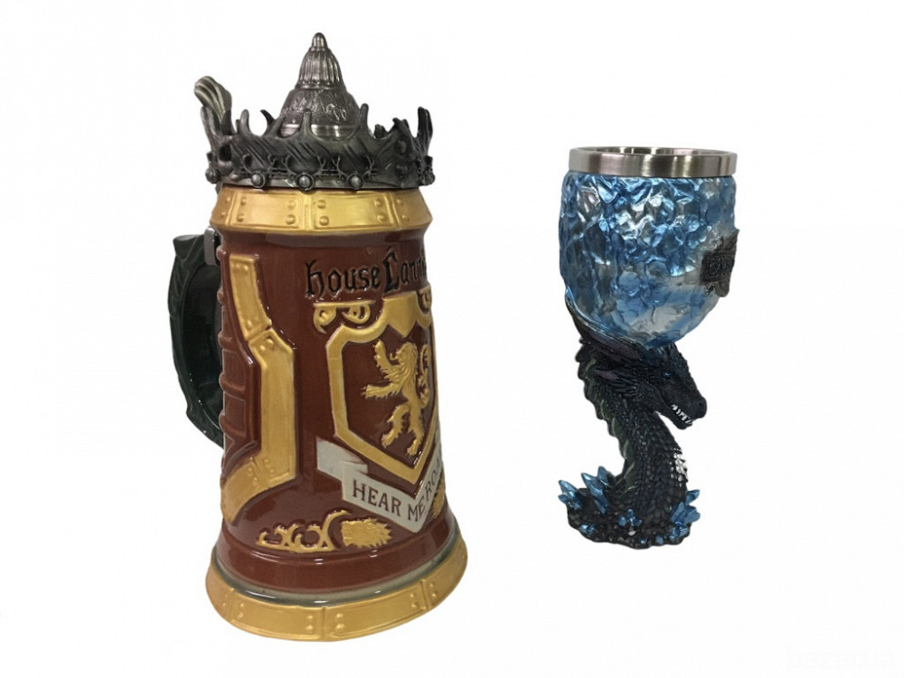 Подарочный Набор Кружка Game Of Thrones House Lannister Stein Игра Престолов Дом Ланнистеров и Бокал Киев - изображение 2