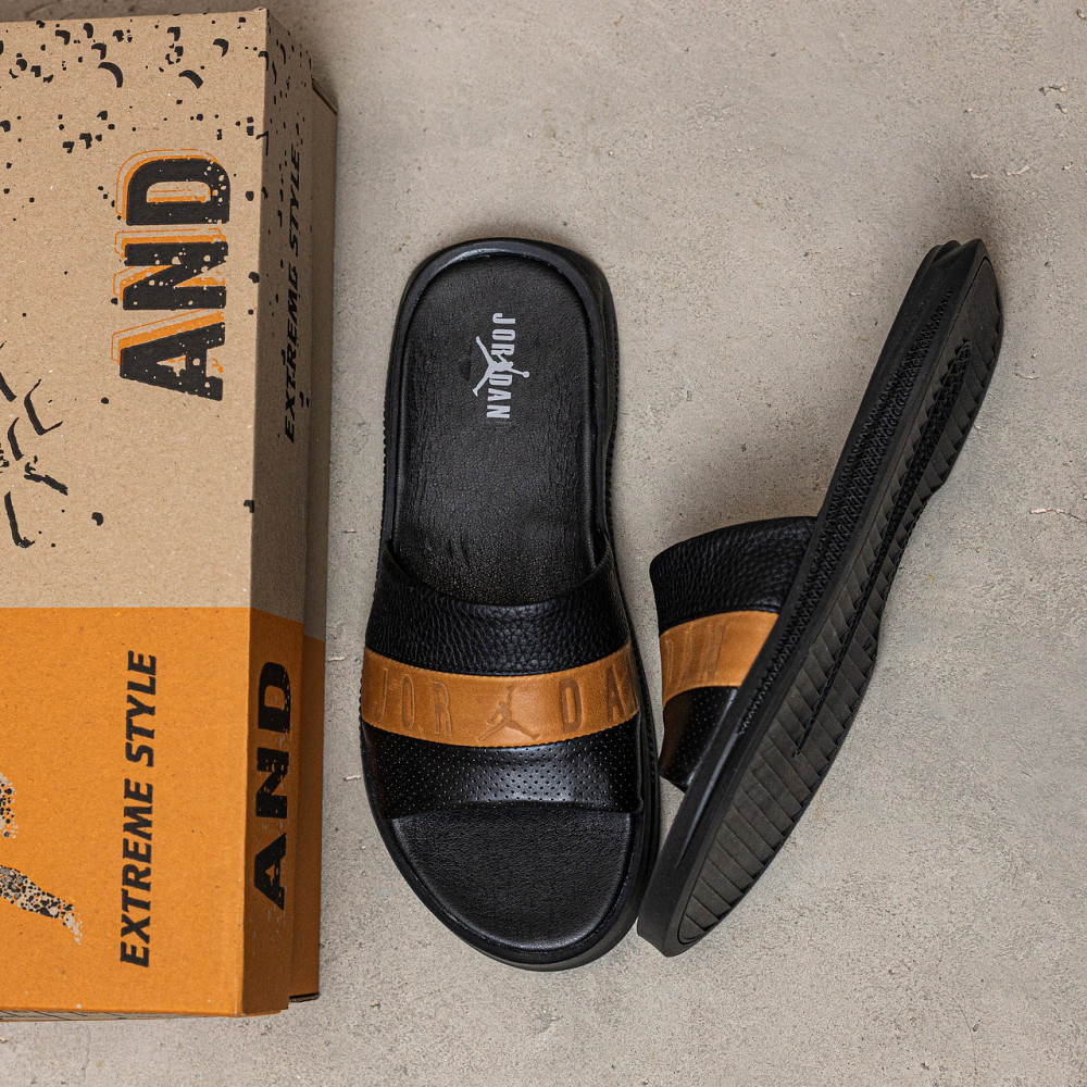 Мужские кожаные  летние шлепанцы-сланцы Jordan Київ - зображення 7