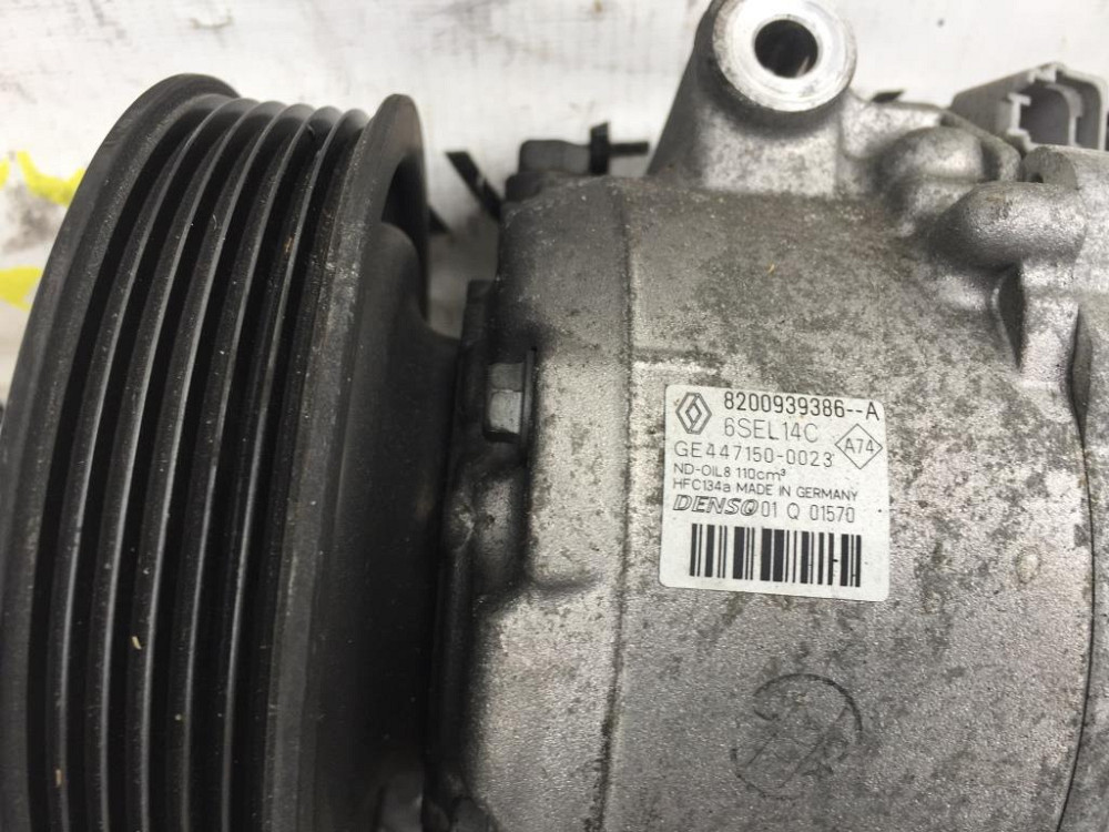Компрессор кондиционера Renault Scenic III 1.5 2009-2016 (8200939386) Ковель - изображение 1