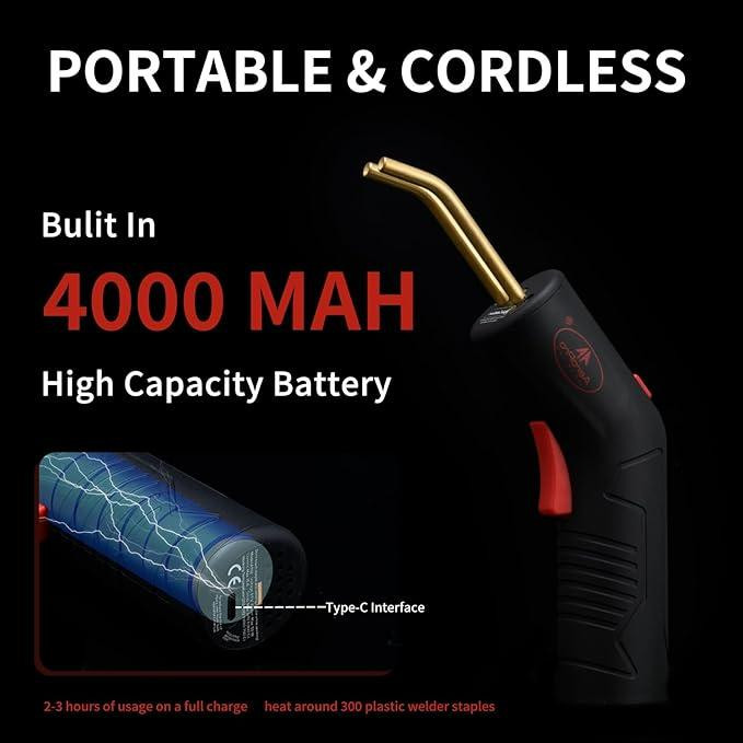 Комплект для ремонта пластиковых деталей (Термостеплер аккумуляторный) AEROPRO A702 Харьков - изображение 5