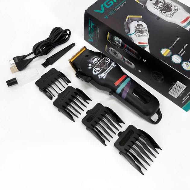 Машинка для стрижки аккумуляторная VGR V-699 BLACK 5 Вт черная Київ - зображення 2