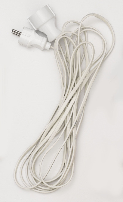 Потужний 3x житловий подовжувач 6 м, із заземленням розеткою та гніздом на 16 А до 8 кВт Вишгород - зображення 1