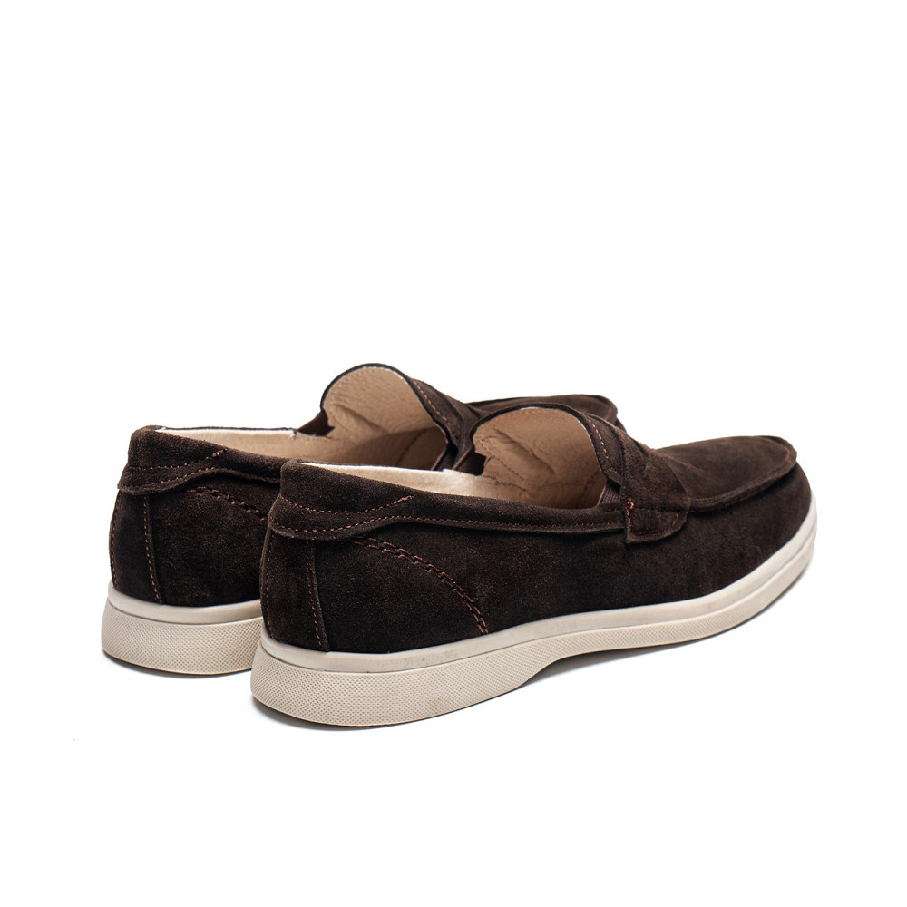 Мужские кожаные лоферы Dark Chocolate Київ - зображення 4