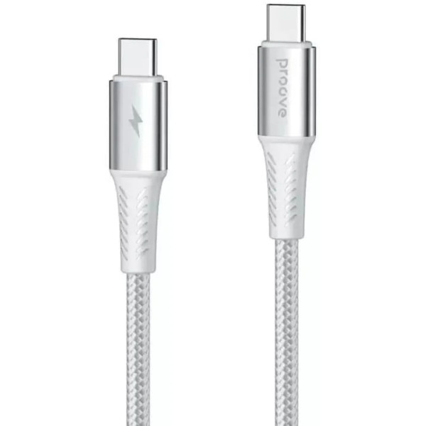 Кабель Proove WireX Pro Type-C to Type-C 100W 1.5m White (CCWX11002202) Харків - зображення 1