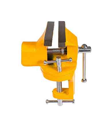 Тиски слесарные поворотные MASTERTOOL 60 мм крепления на струбцине 07-0202 Харків