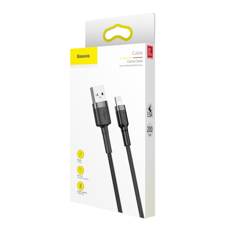 Дата кабель Baseus Cafule Lightning Cable 1.5A (2m) (CALKLF-C) Херсон - зображення 6