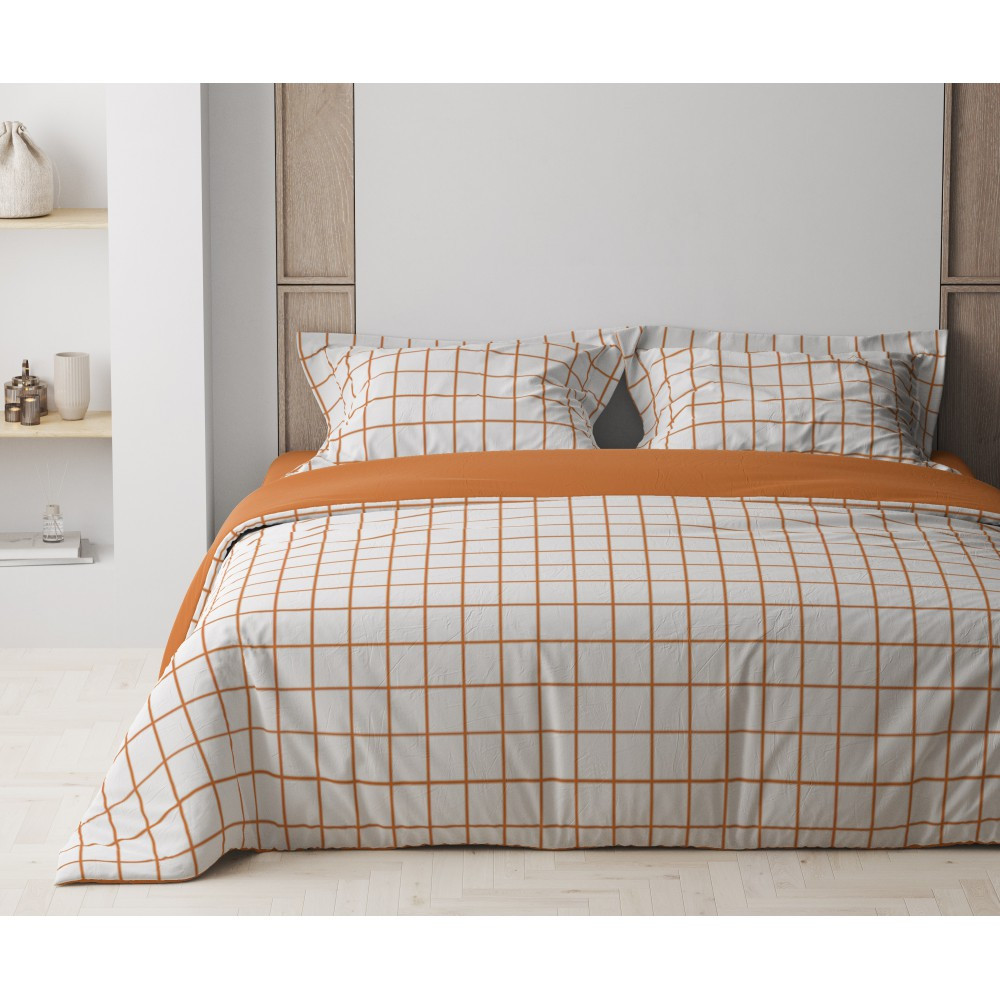 Постільна білизна двоспальне ТЕП Happy Sleep Terracotta Check 2-03795-25230 180х215 см Київ - зображення 1
