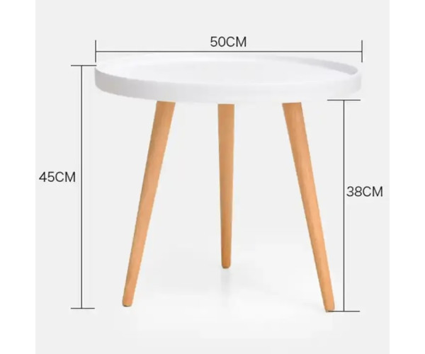 Стіл Осака журнальний круглий білий Дніпро - зображення 3