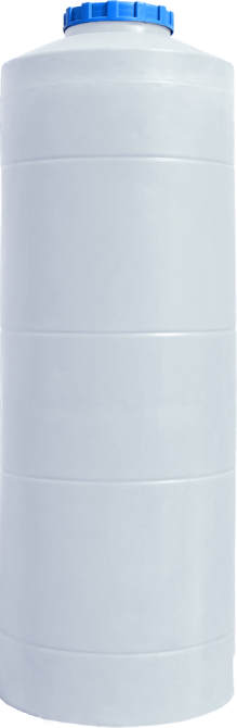 Емкость 1000 л узкая вертикальная ВО ПБ белая Киев - изображение 1