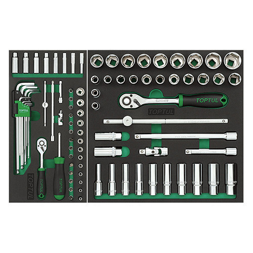Тележка с инструментом передвижная TOPTUL 7 секций 133 ед. красная GV-13306 Харків - зображення 3
