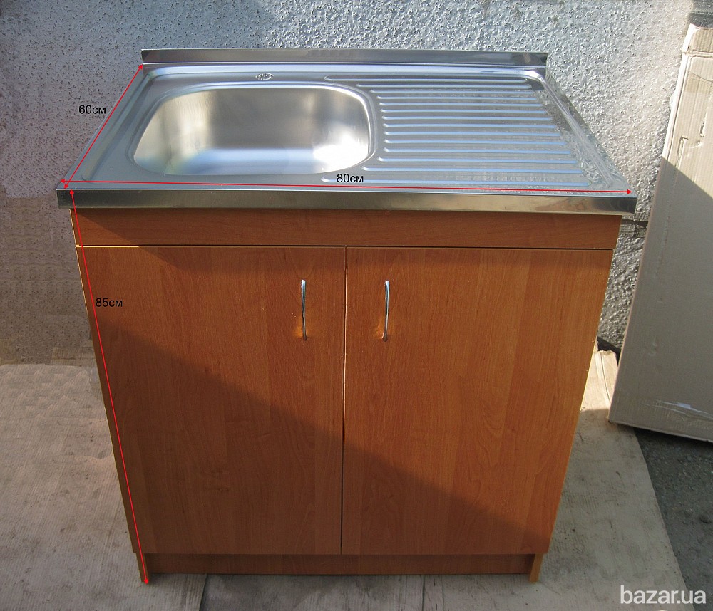 Мойка с тумбой 80х60 из нержавеющей стали в Харькове Харків - зображення 9