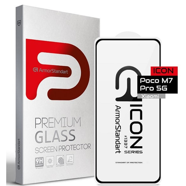 Захисне скло ArmorStandart Icon для Xiaomi Poco M7 Pro 5G Black (ARM83139) (Код товару:40296) Харків - зображення 1