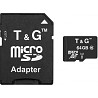 Карта пам'яті T&G microSDXC 64GB UHS-I Class 10 + SD-adapter (TG-64GBSDCL10-01) Харків